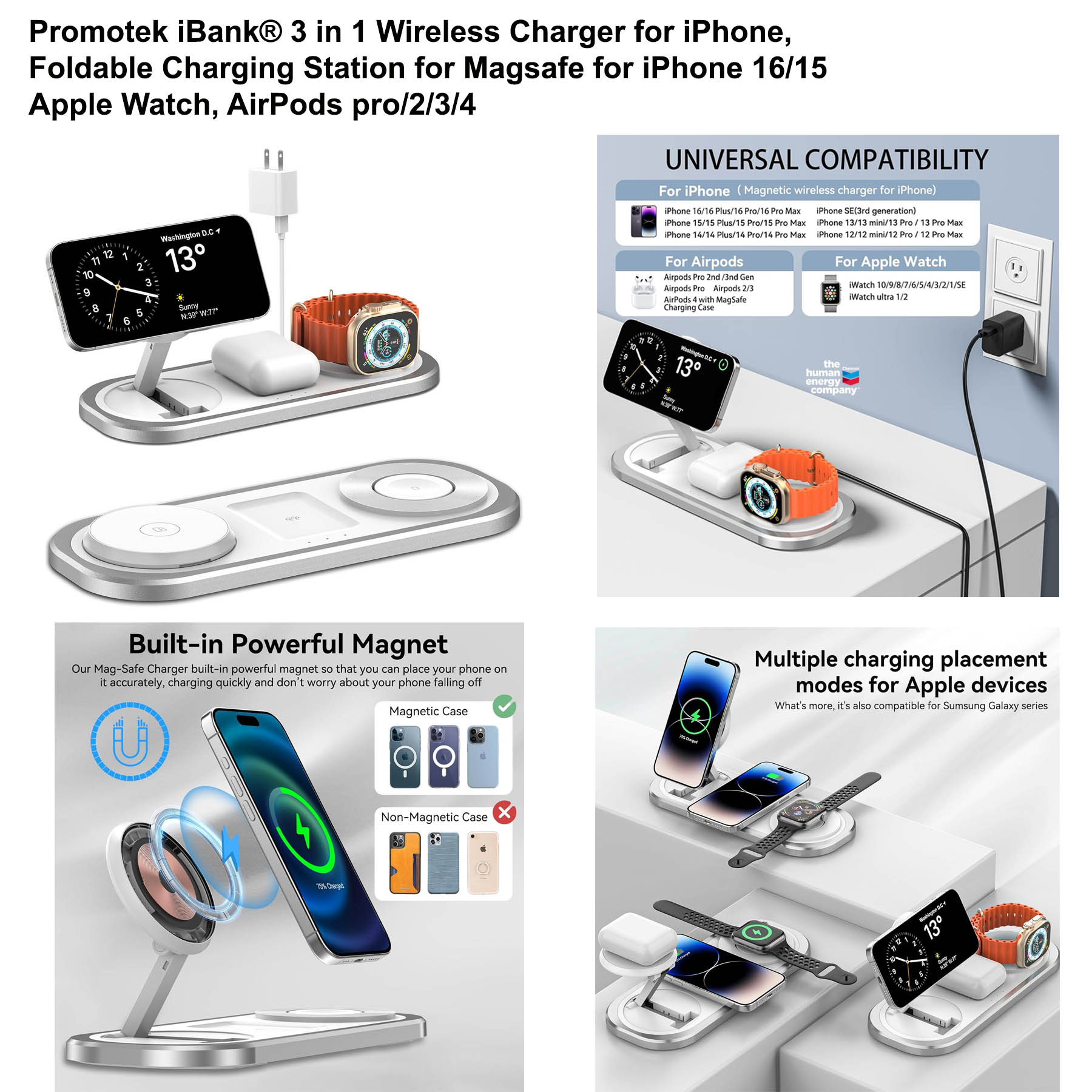 iBank ® 3-in-1 MagSafe Compatible Charging Station 1