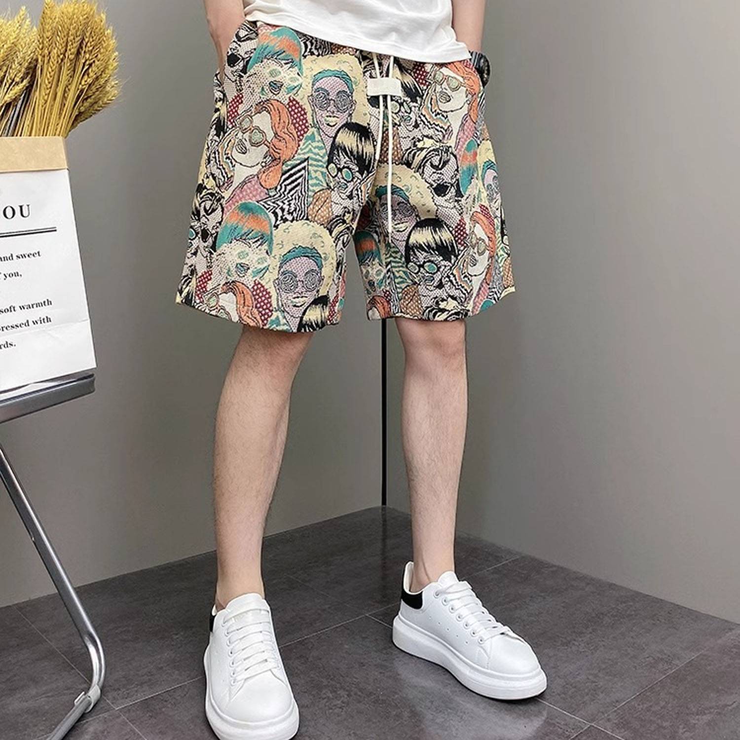 Summer Breathable Polyester Relaxed Elastic Shorts 5