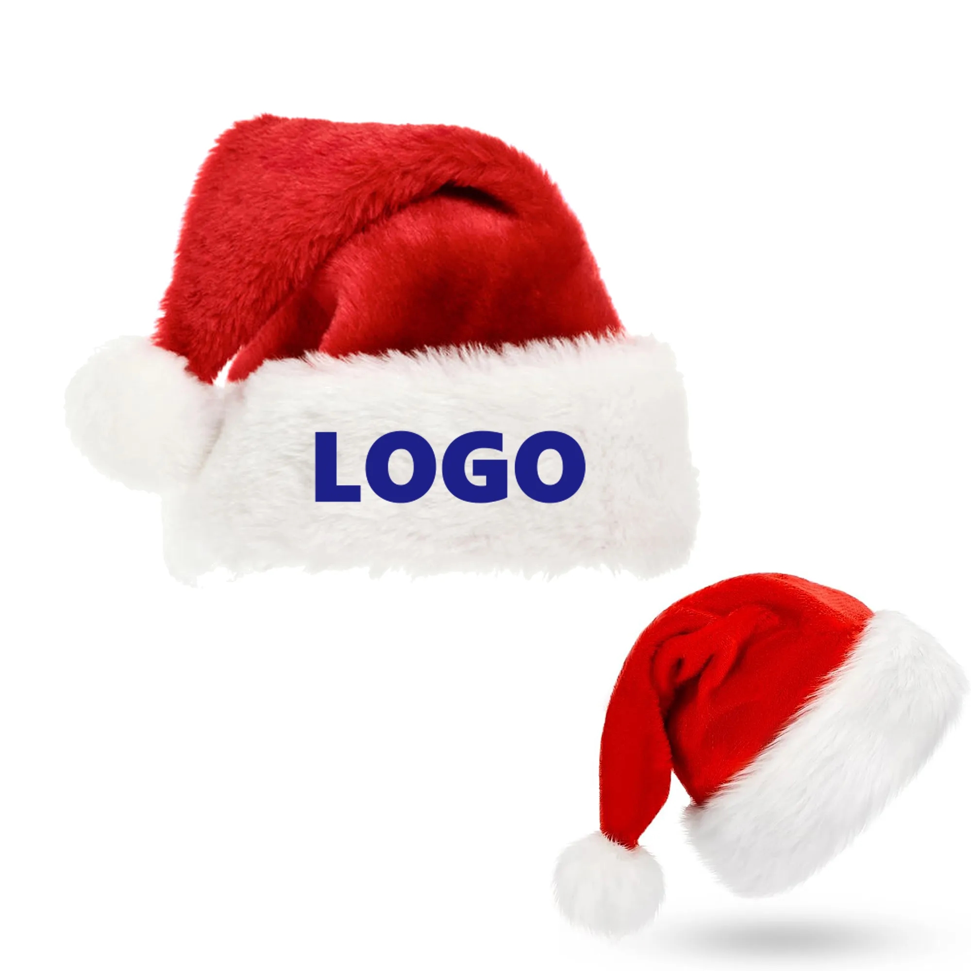 Santa Claus Costume Deluxe Plush Hat 2