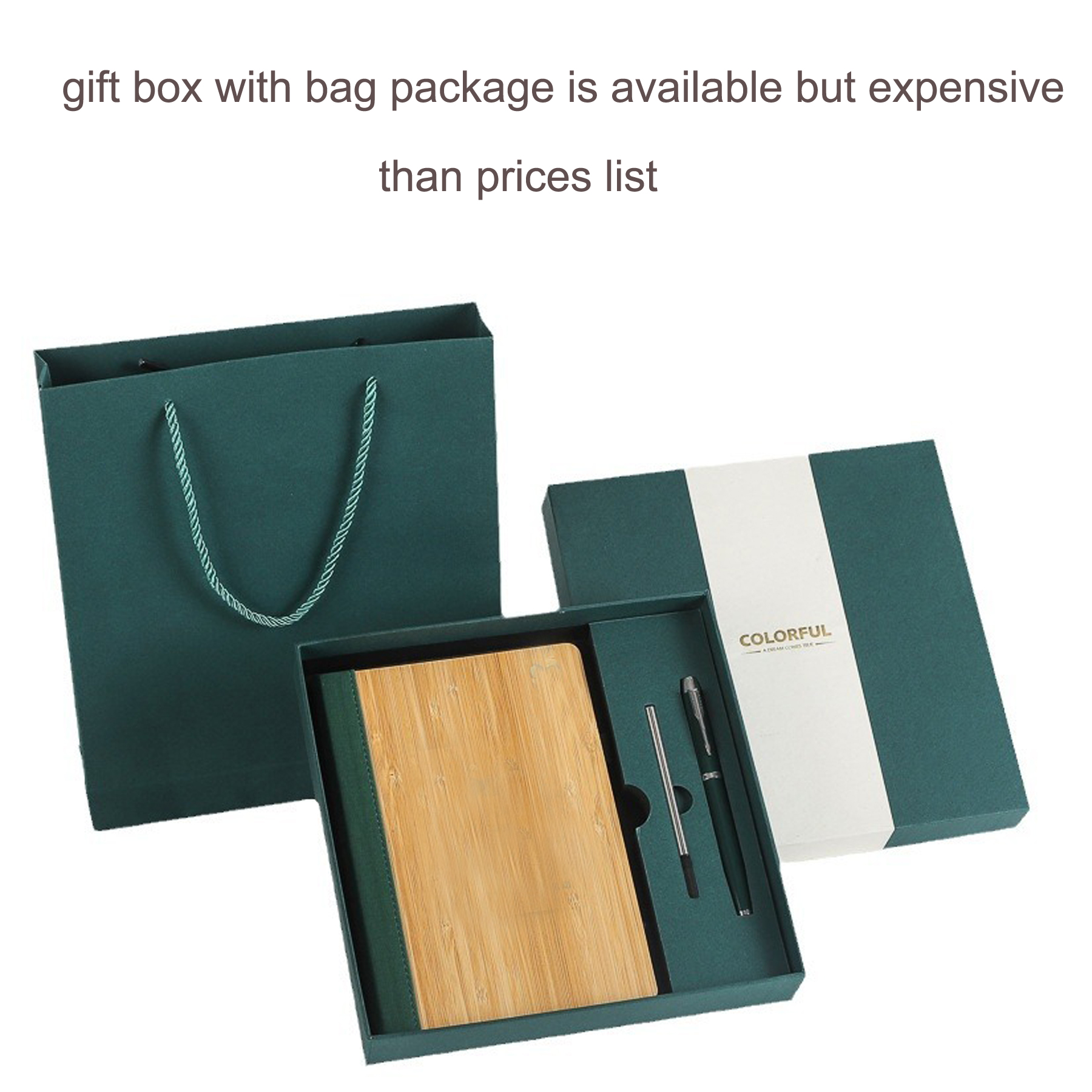 Bamboo Notebook and Pen Set Eco-Friendly 3