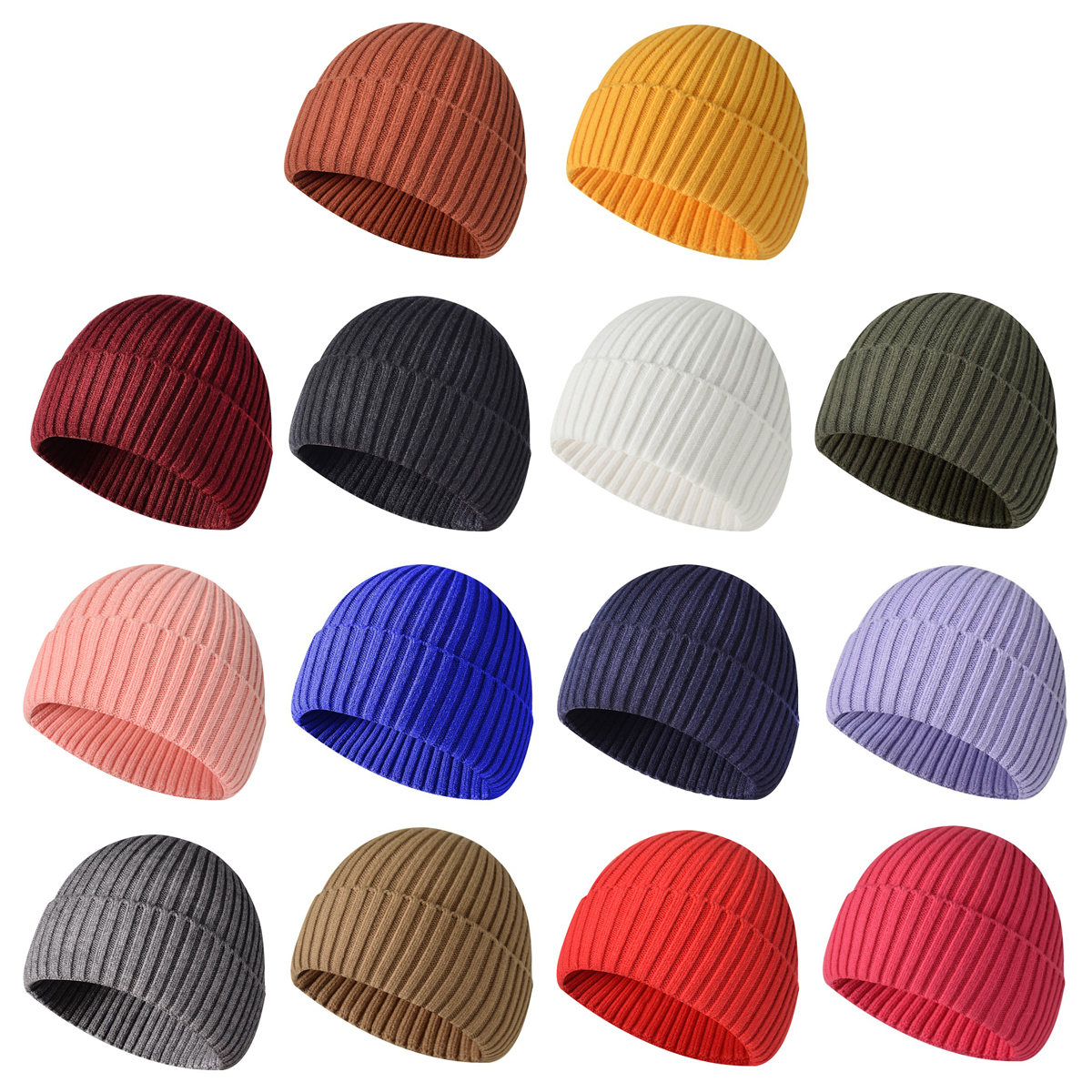 Warm Ribbed Knit Beanie Hat for Winter Comfort 3