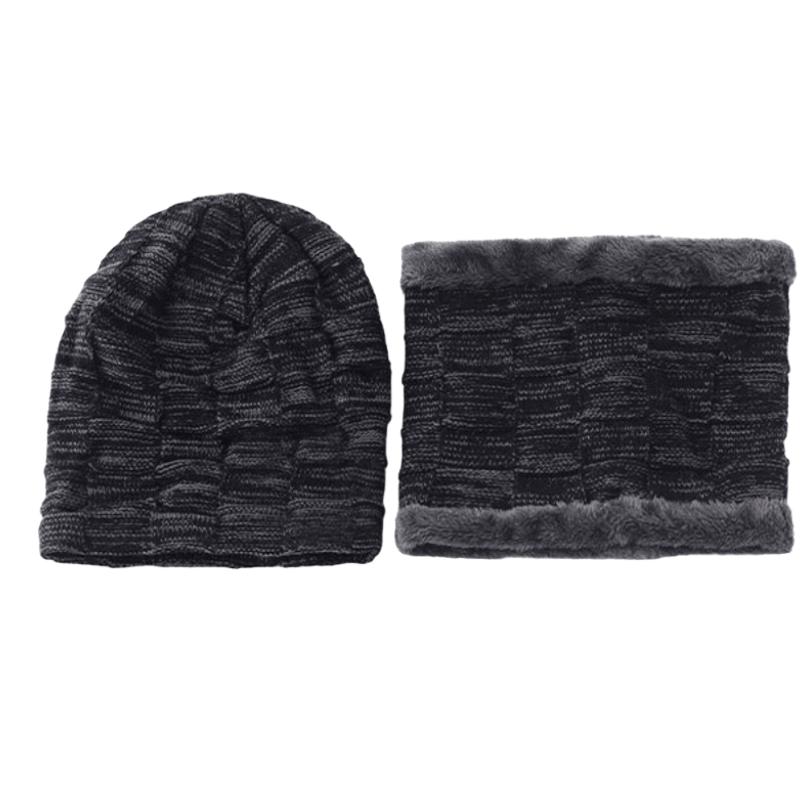 Mens Winter Beanie Hats Scarf Set 3