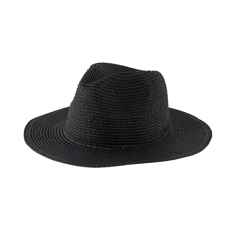 Wide Brim Straw Panama Fedora Beach Sun Hat 7