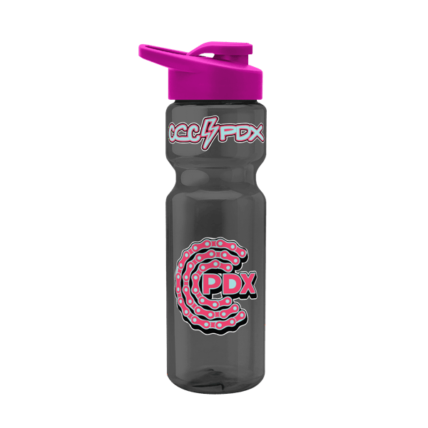 Blazer 28oz Transparent Bike Bottle w/Drink-thru Lid 2370