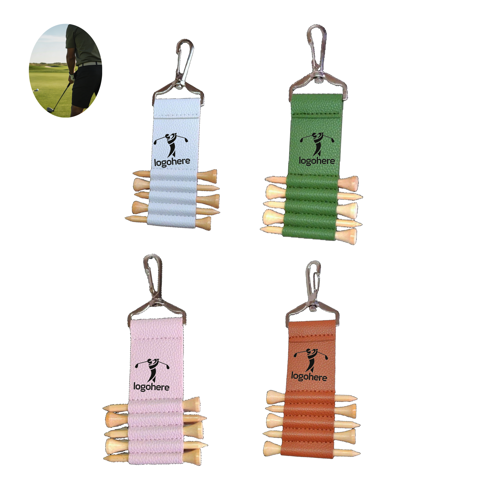 Golf Tee Organizer Keychain 2