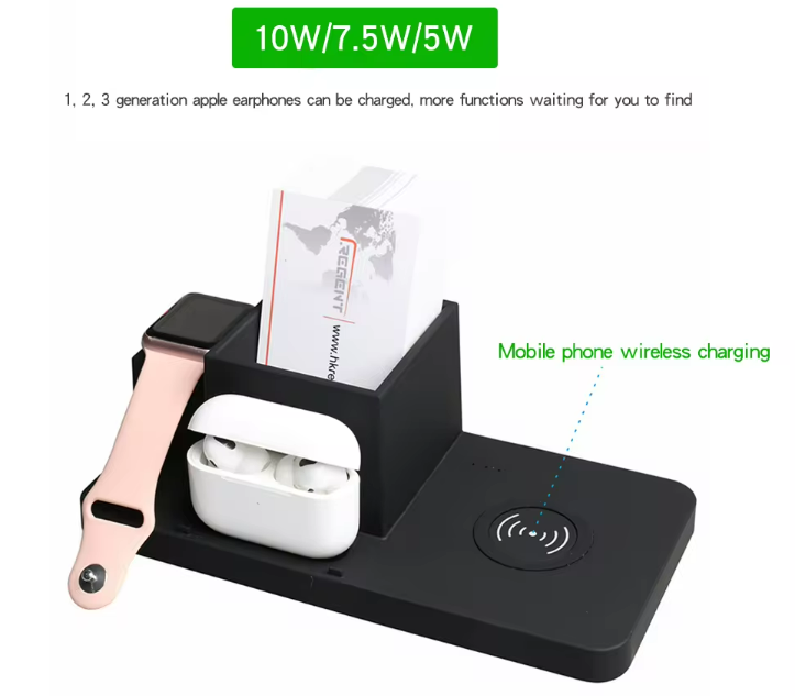 3 In 1 Wireless Charger Station With Card Holder 4