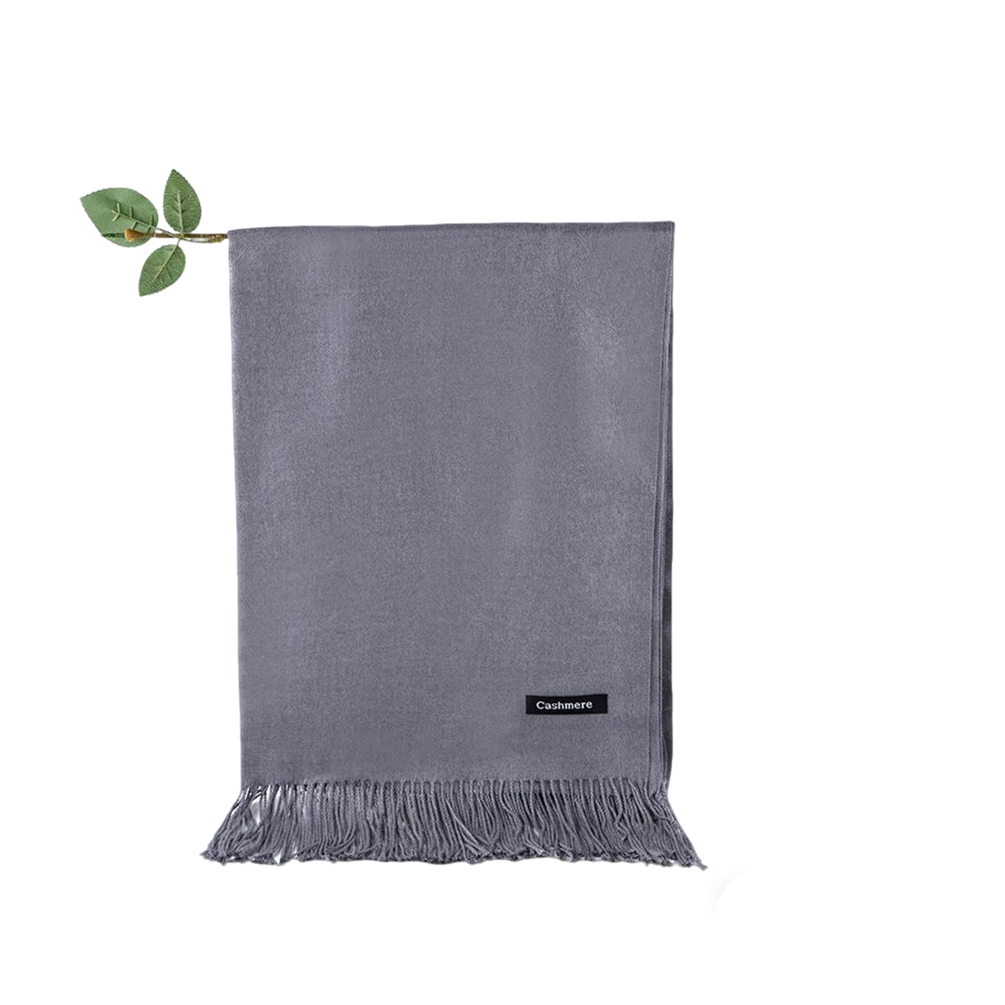 Soft Imitation Cashmere Woven Scarf With Fringe 71" By 28" 14