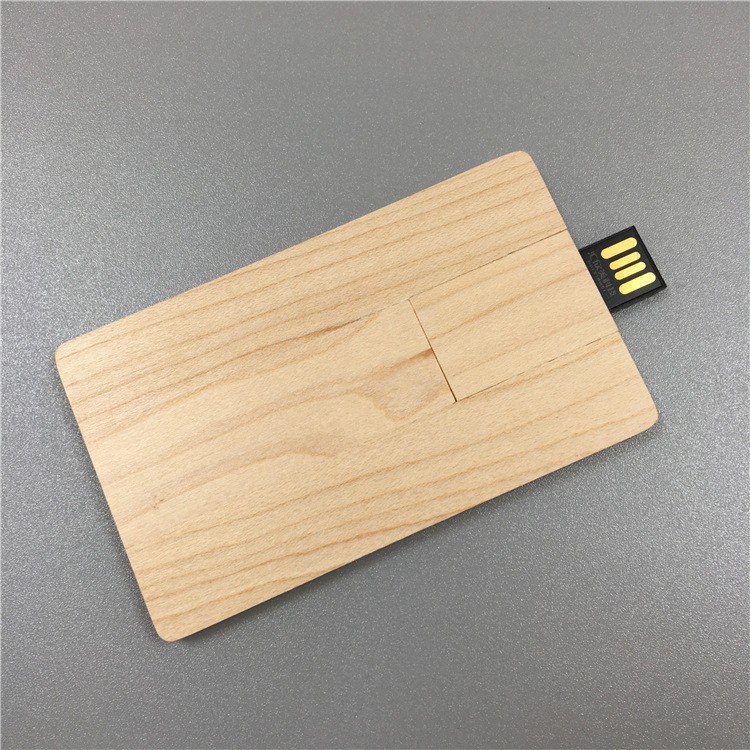 4 GB Wooden Credit Card USB Flash Drive 4