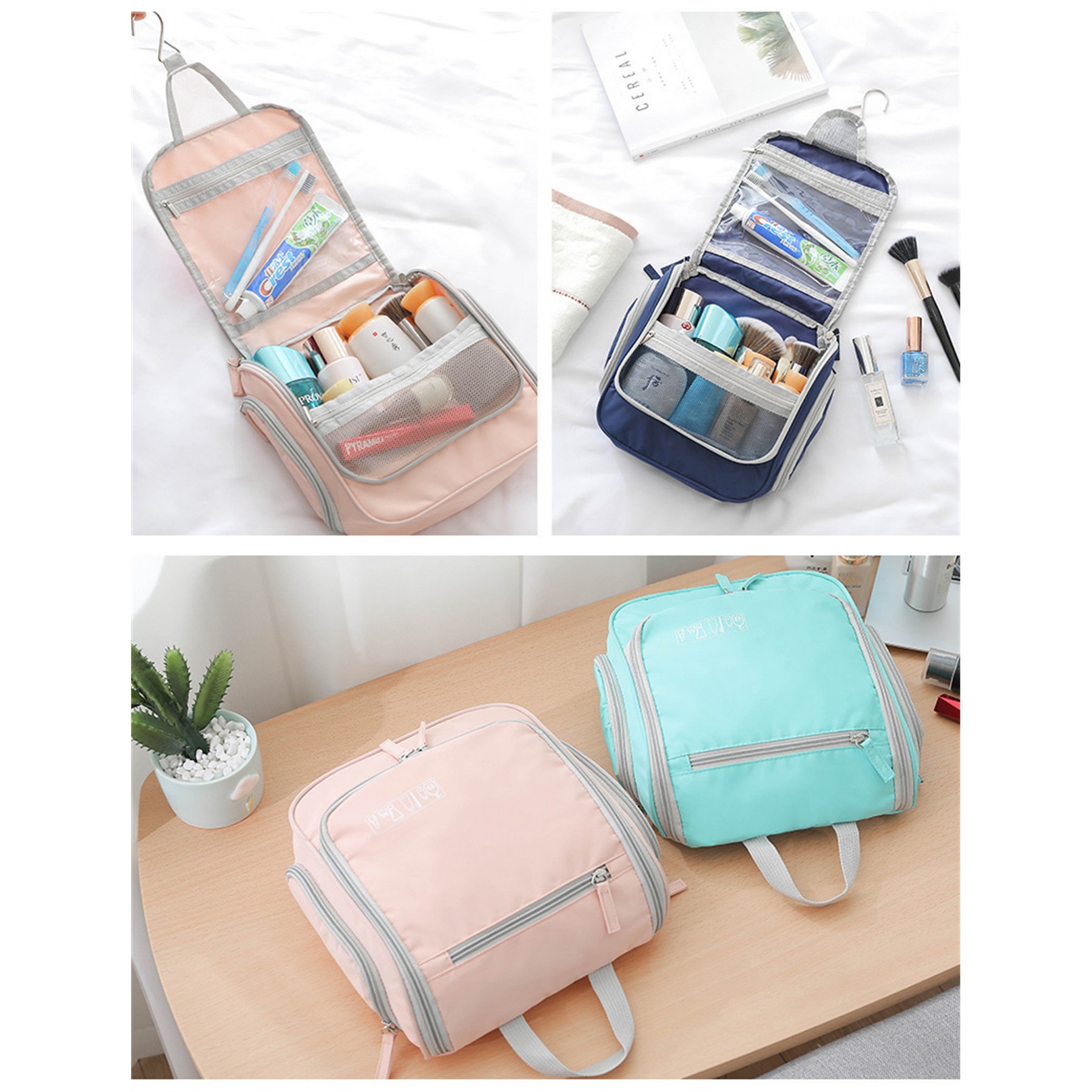 Travel Toiletry Bag With Hanging Hook 7