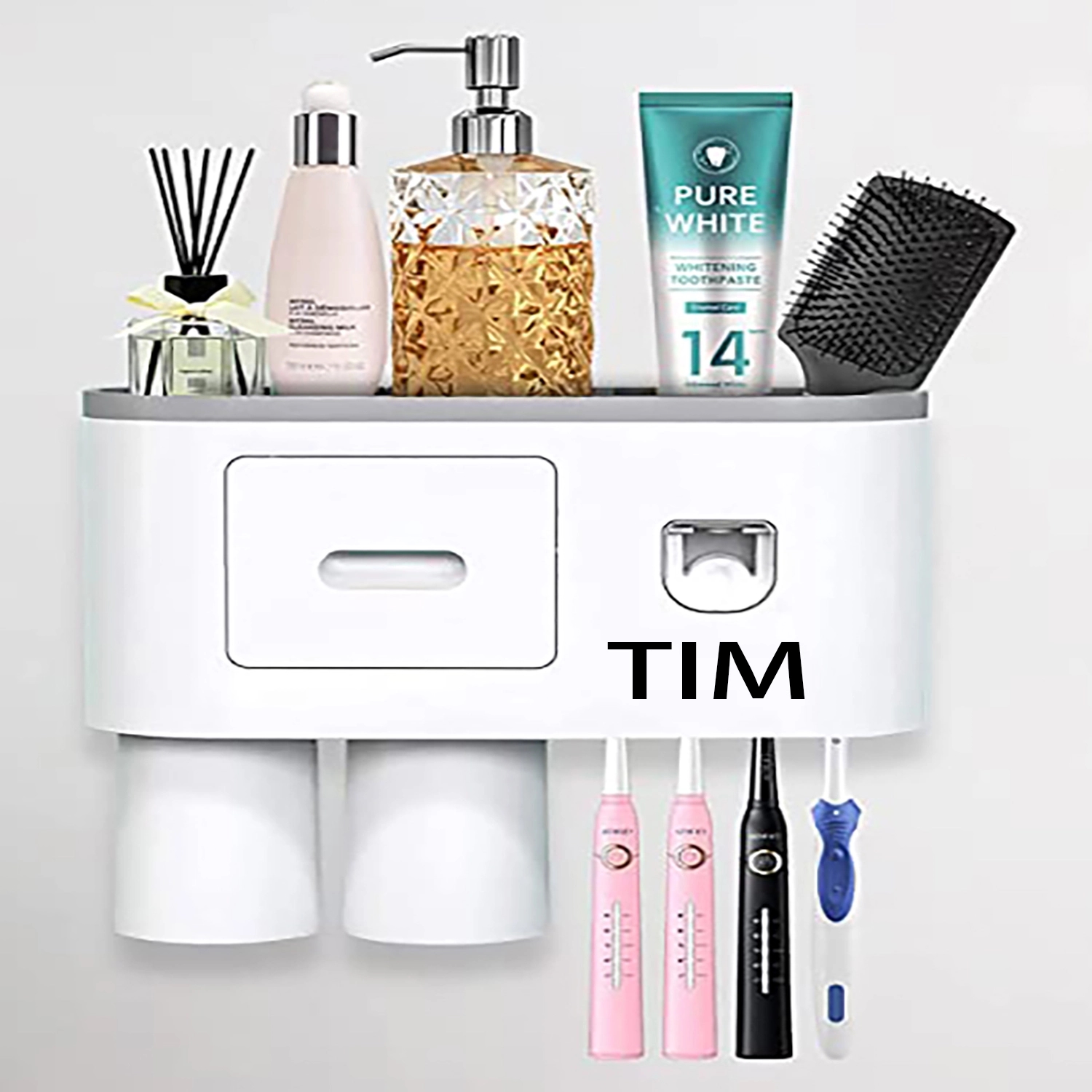 2 Cups Toothbrush Holders For Bathrooms 1