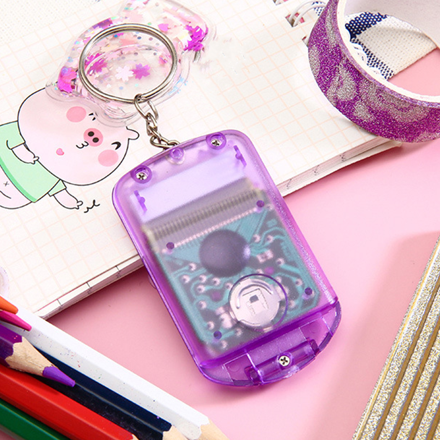 Portable calculator keychain pendant 5