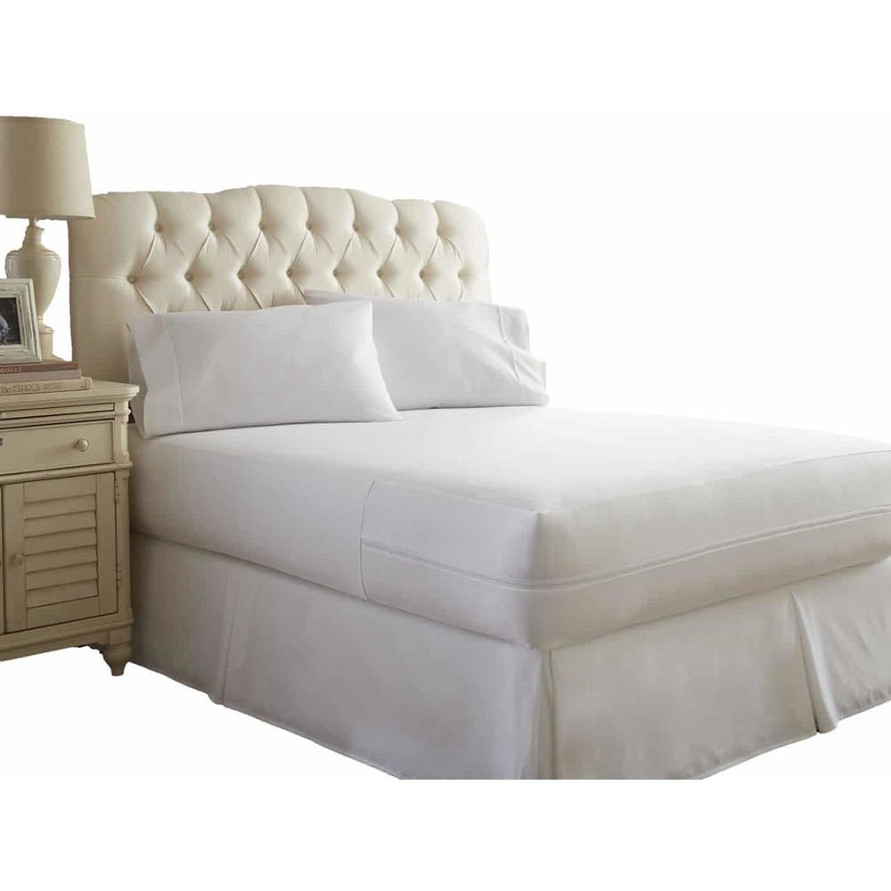 Zippered Mattress Protectors - White Twin Microfiber 2