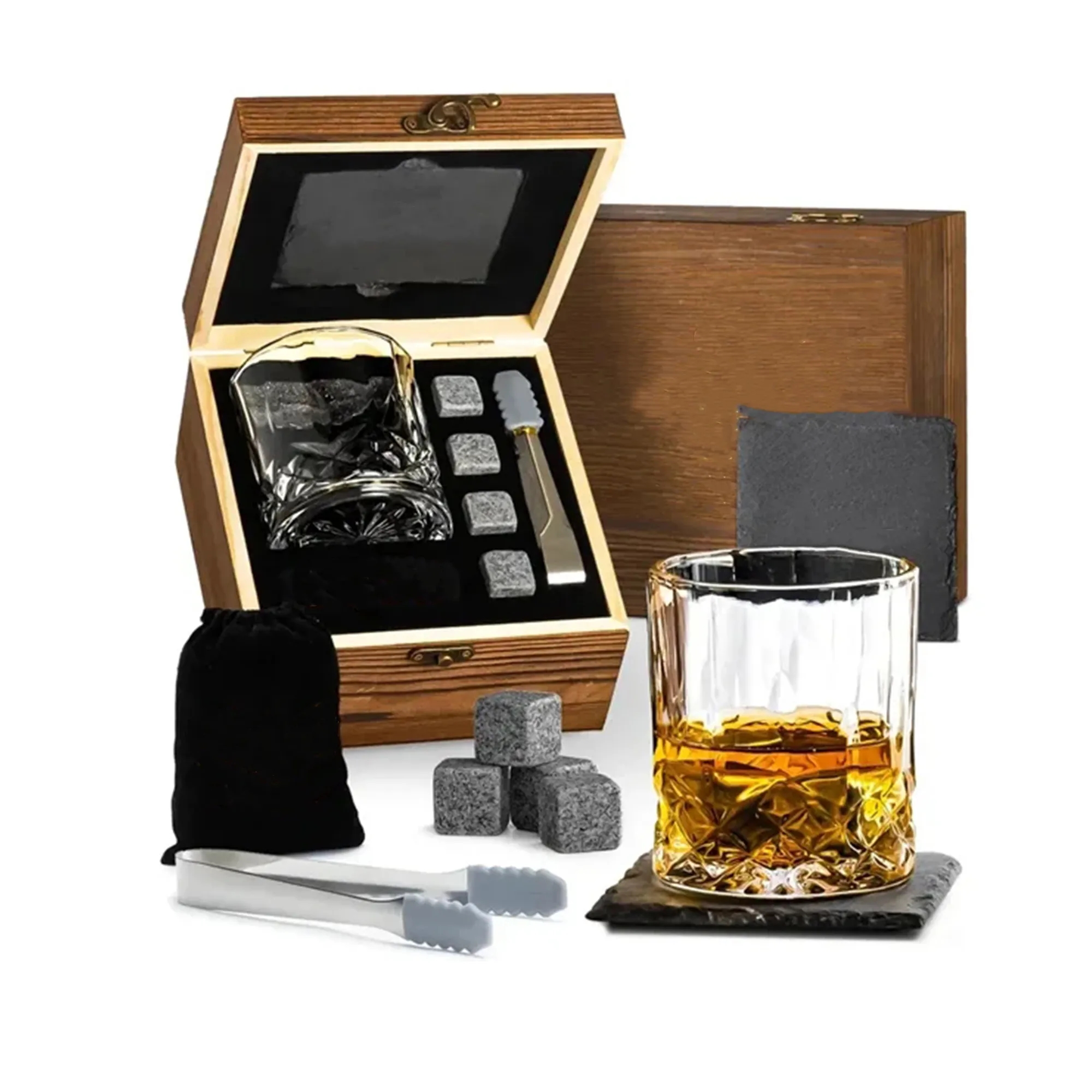 Business Whisky Gift Set, custom glassware with logo imprint 5