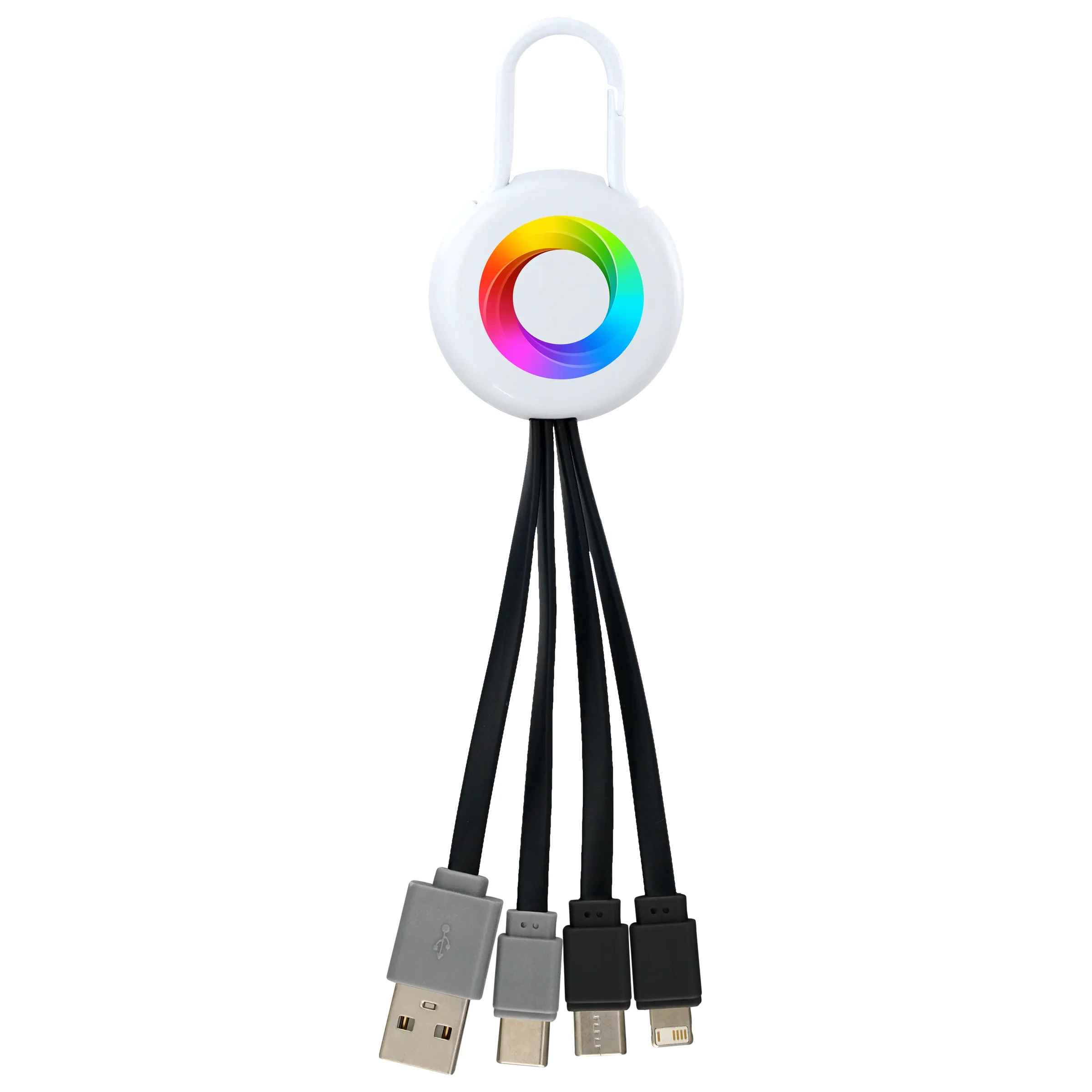 COLORFUL CLIP DUAL INPUT 3 IN 1 CHARGING CABLE 13