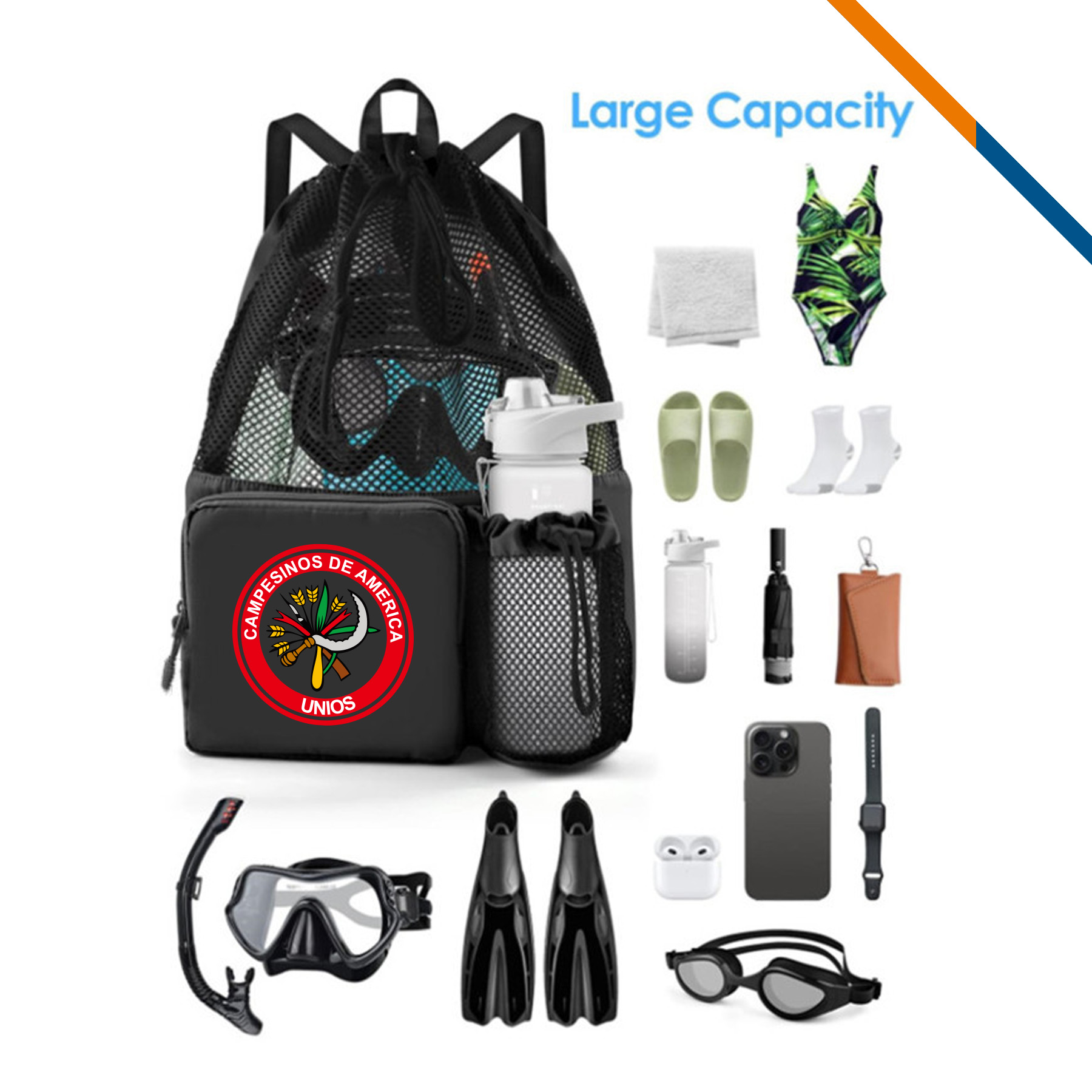 Kiora Multifunctional Drawstring Backpack 3