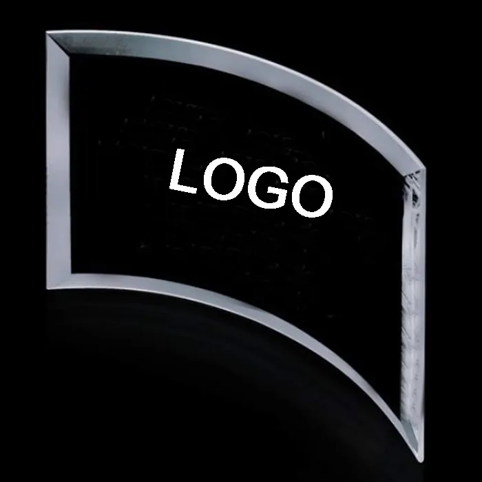 Curved Jade Glass Plaque 3