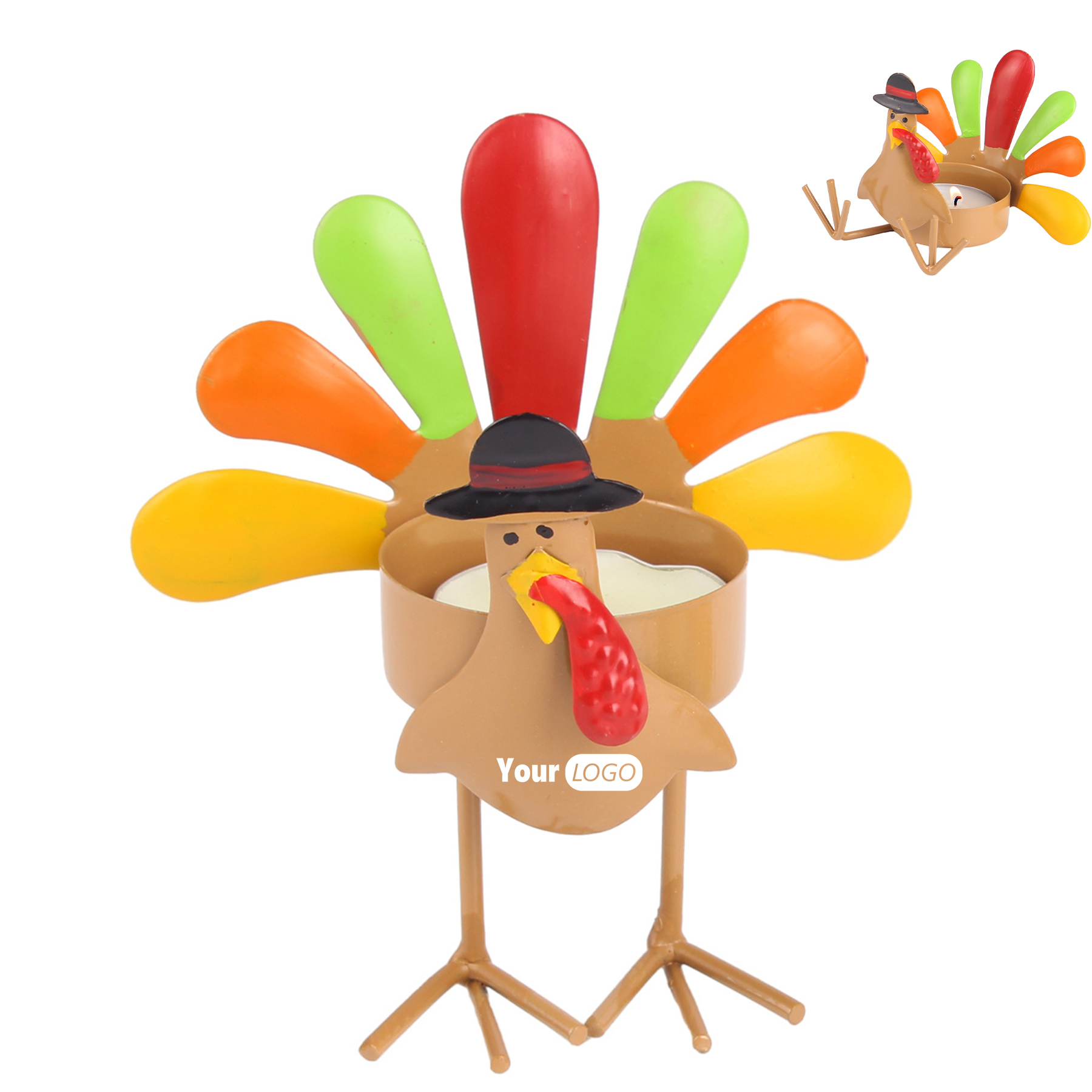 Thanksgiving Turkey Tealight Candle Holder 2