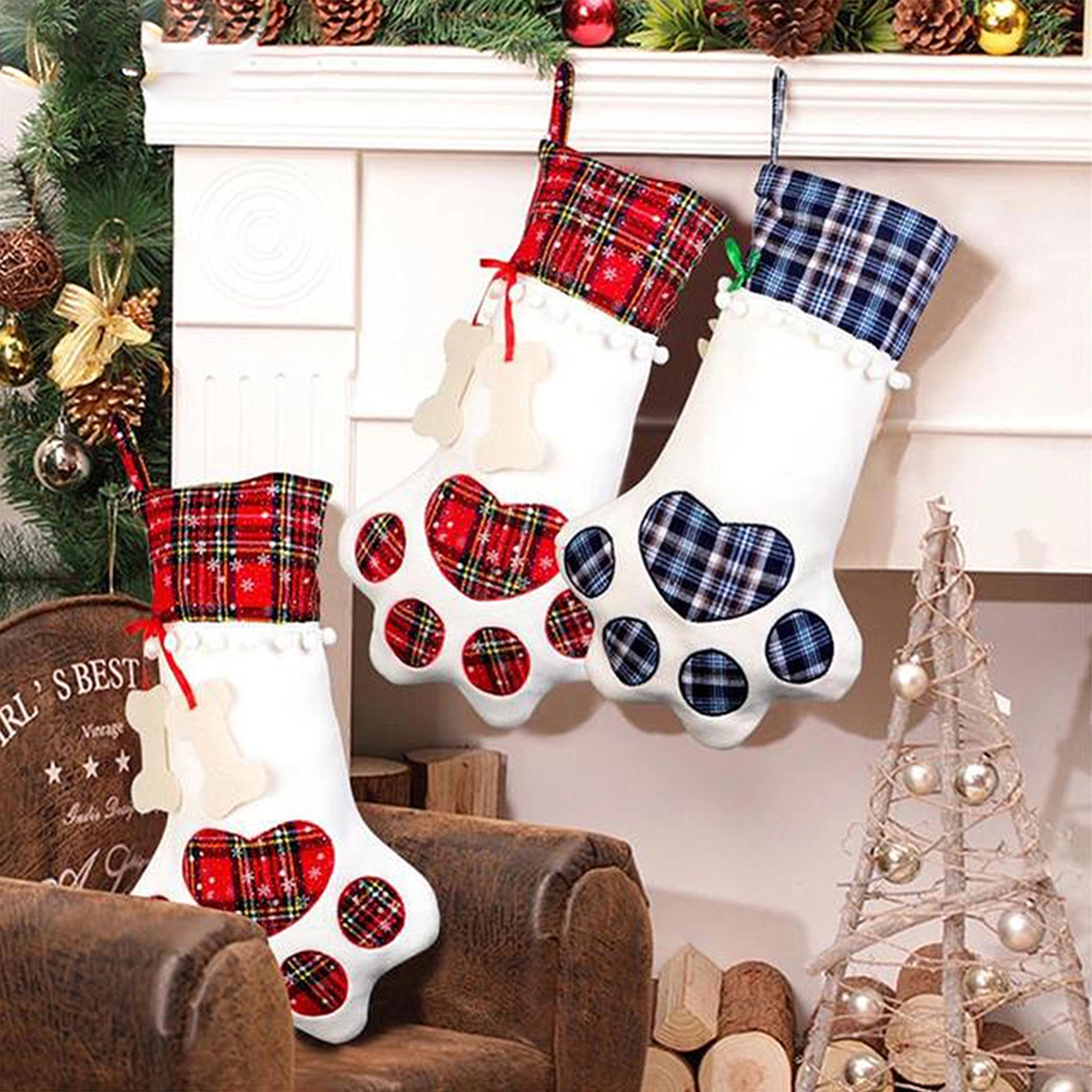 Bear Paw Christmas Stockings 3