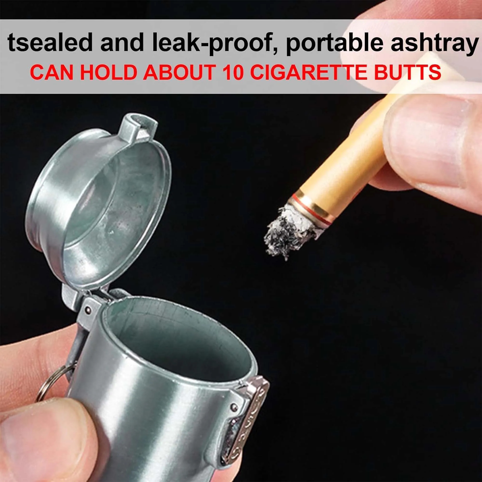 Portable Mini Coke Can Ashtray Keychain 1