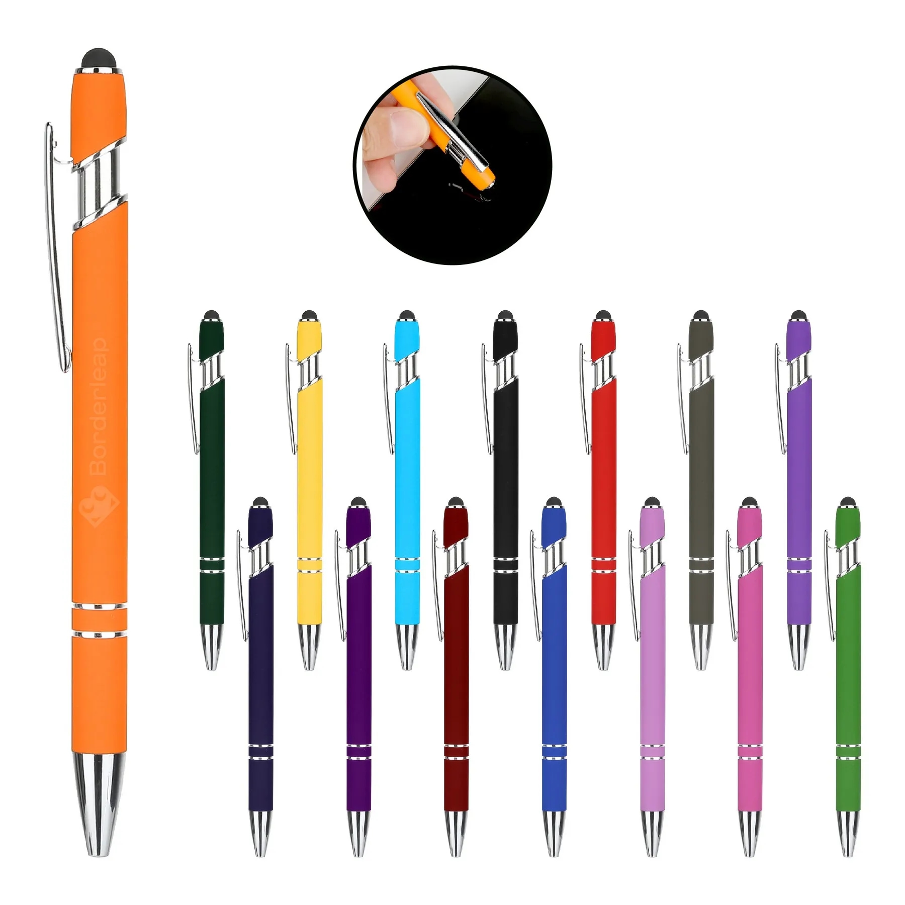 Metal Soft Touch Stylus Ballpoint Pen 10