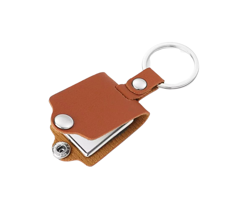 Leather Photo and Metal Keychain 6
