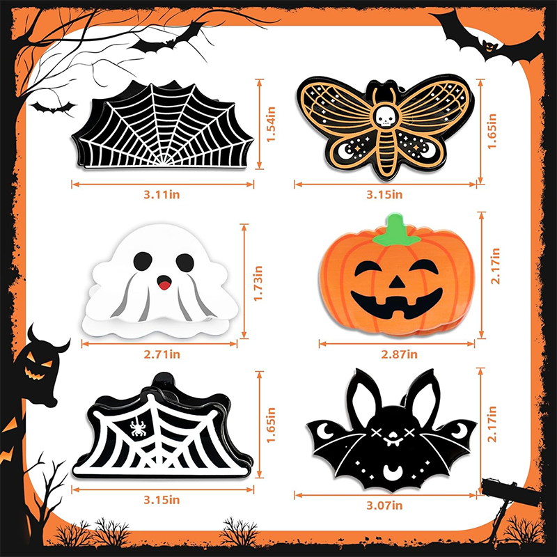 Halloween Hair Claw Clips 7