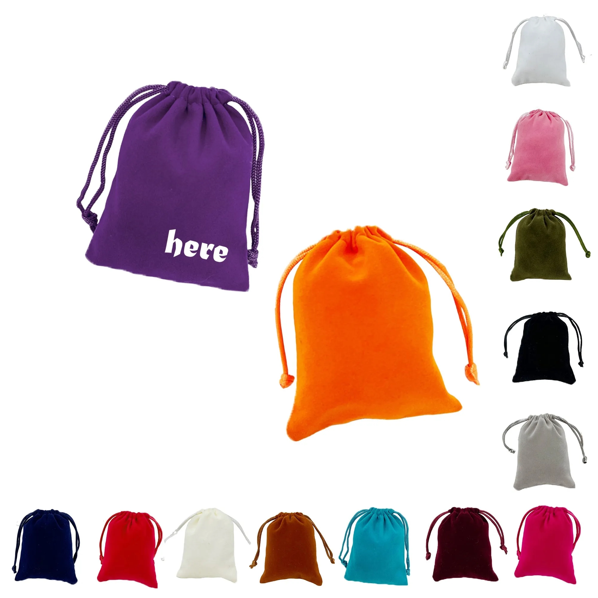 Flannel Drawstring Bag Storage Pouch 2