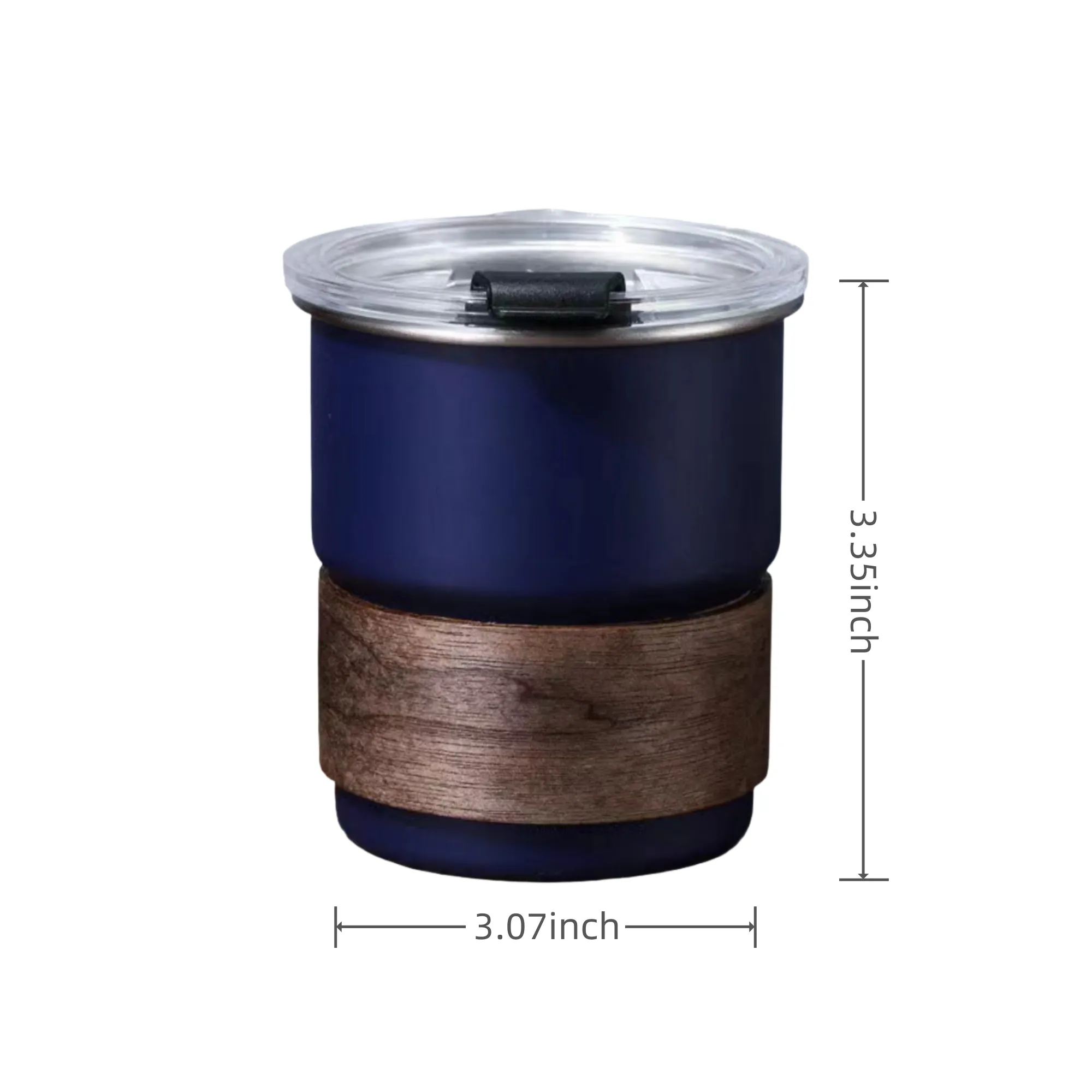 304 Stainless Steel Coffee Cup With Wooden Cup Sleeve 5