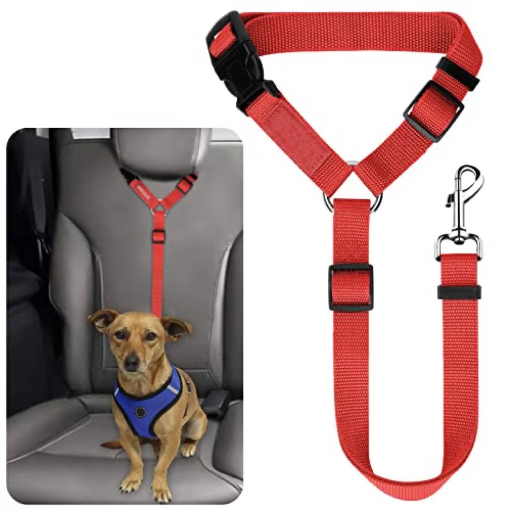 2 Packs Adjustable Dog Cat Safety Seat Belt In Car 14