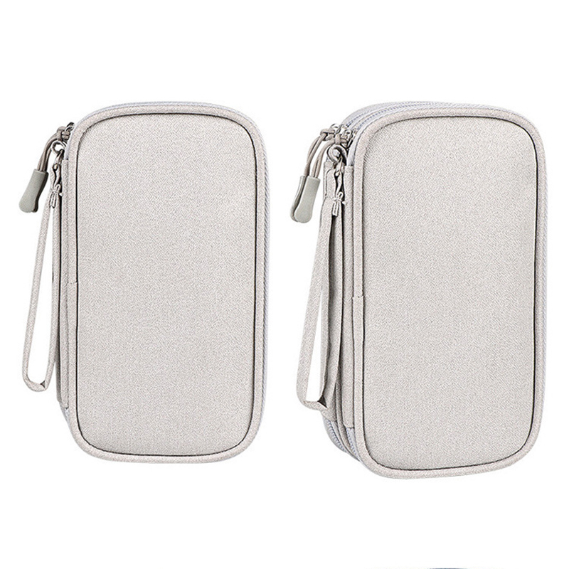 Small Waterproof Double-Layer Travel Cable Organizer Bag Electronic Accessories 9