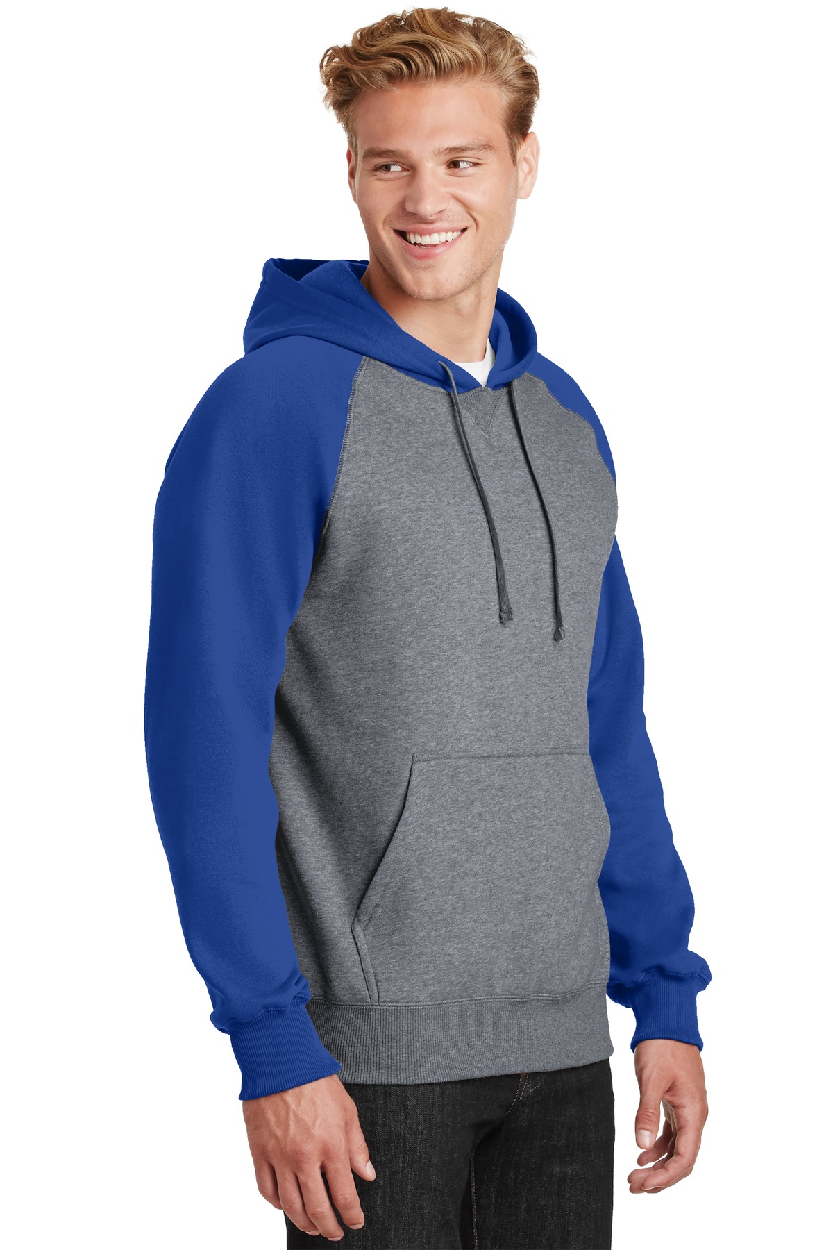 Sport-Tek Raglan Colorblock Pullover Hooded Sweatshirt. ST267 45