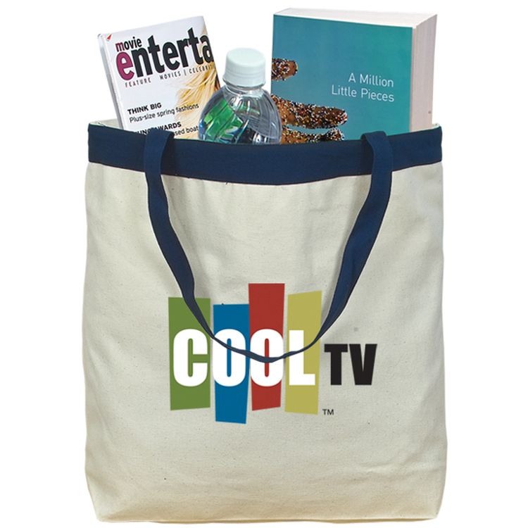 10 oz Cotton Canvas Tote Bag: 17.5" W X 16" H 2