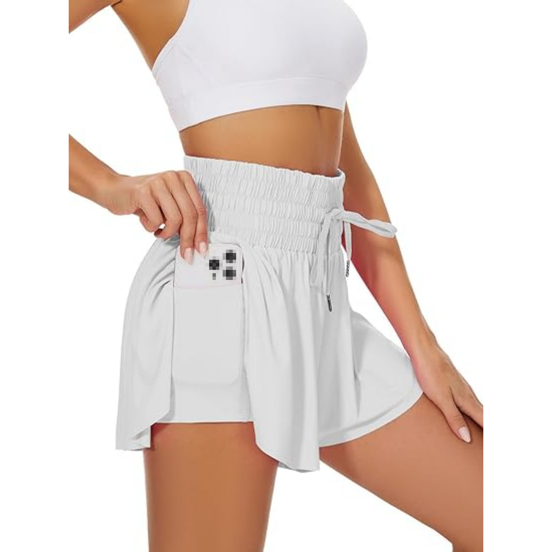 Woman High Waist Athletic Shorts 3