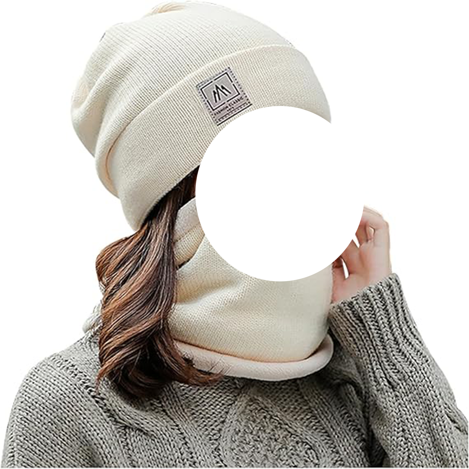 Cold-Resistant Knitted Hat and Neck Warmer Set 4