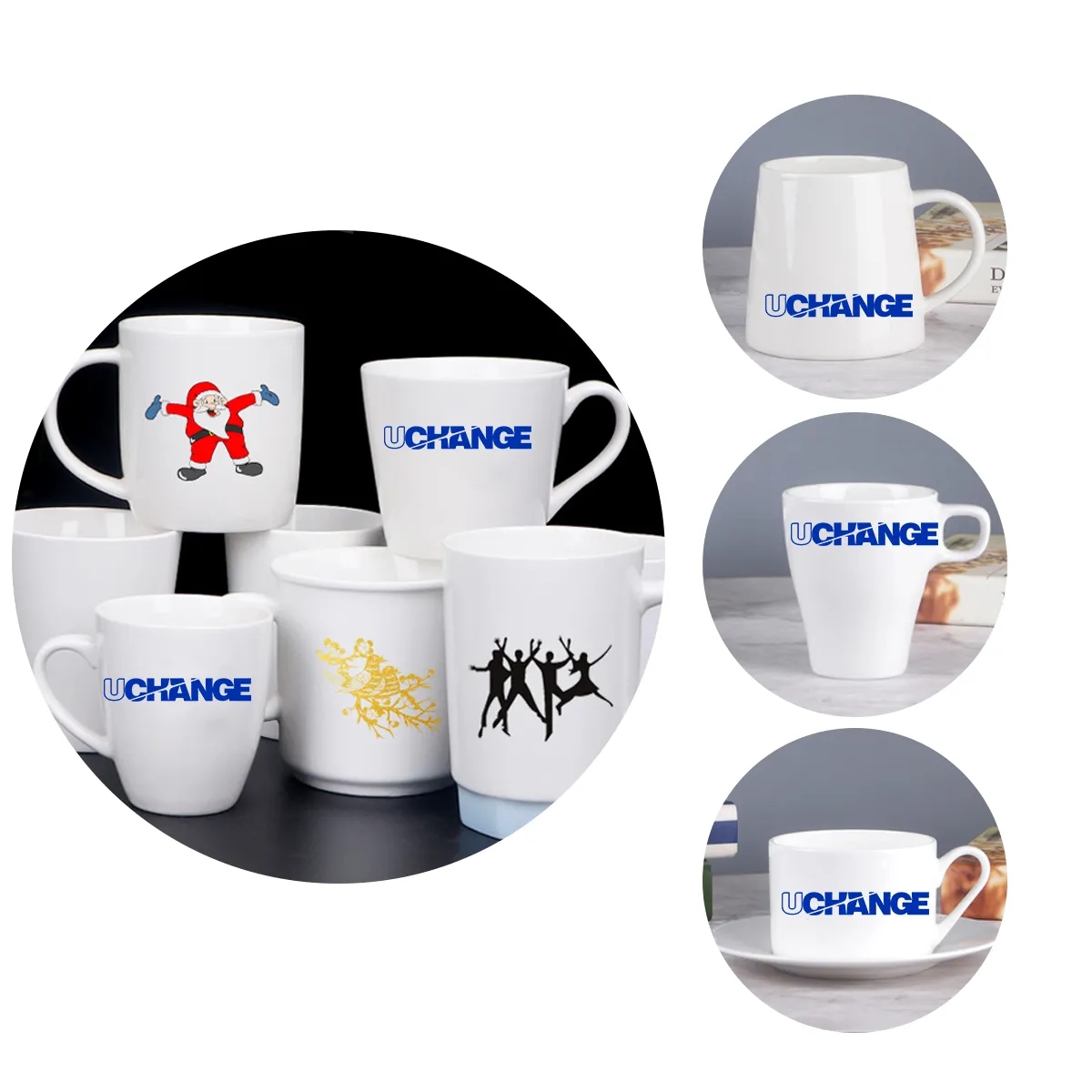 White Ceramic Coffee Mug For Custom Logos 3
