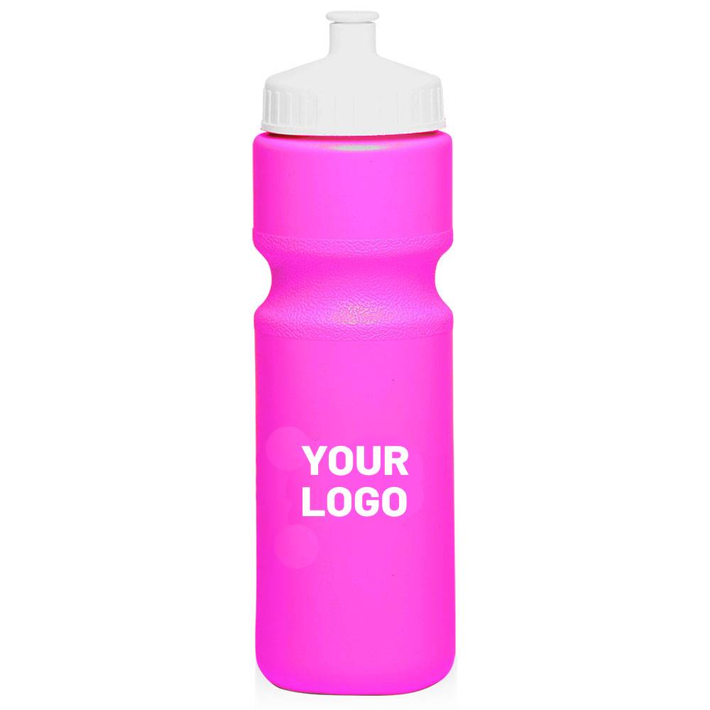 Colored Drinking Push Cap Water Bottle, 28 oz. 7