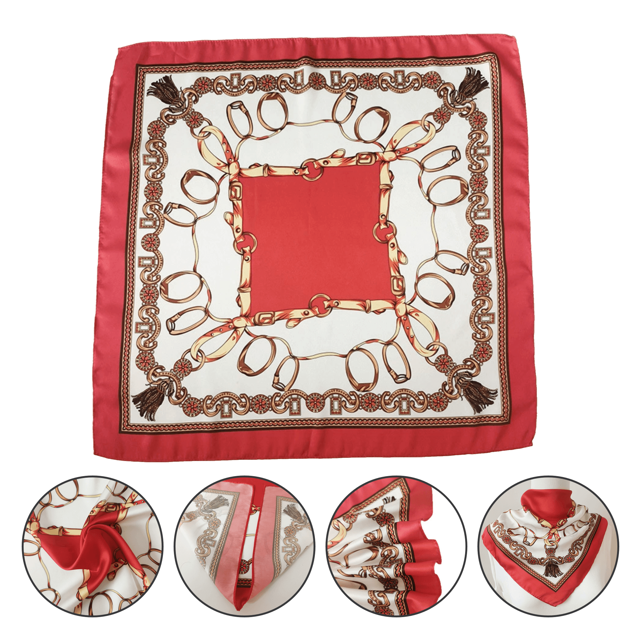 Small Batch Custom Logo Imitation Silk Bandana 2