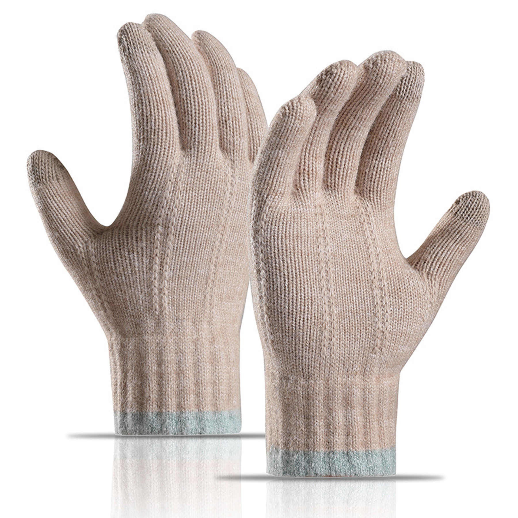 Couple's Knitted Alpaca Wool Gloves 10