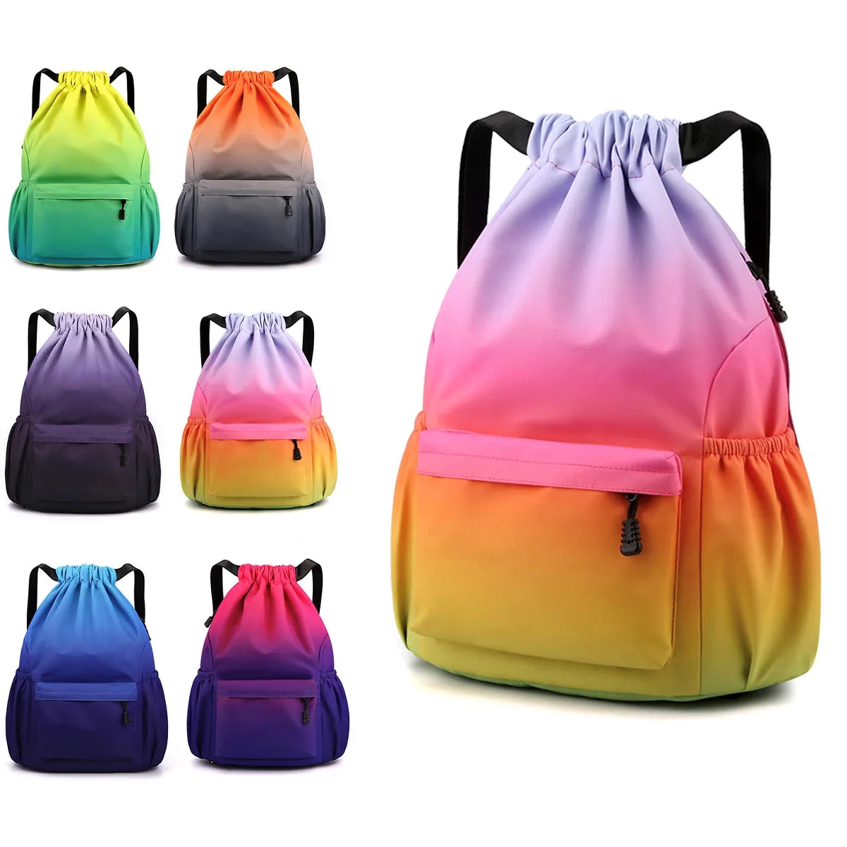 Drawstring Backpack Sports Gym Bag 2