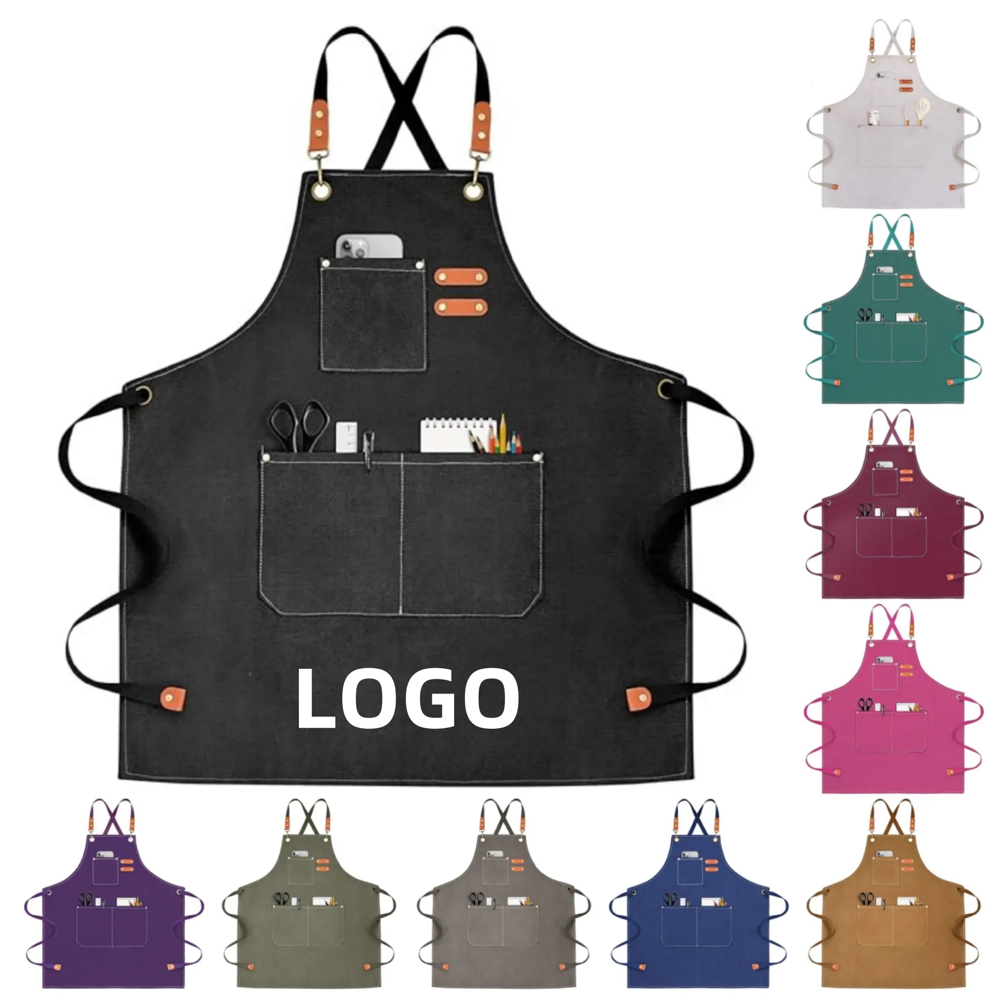 Heavyweight Canvas Cross-Back Apron 7