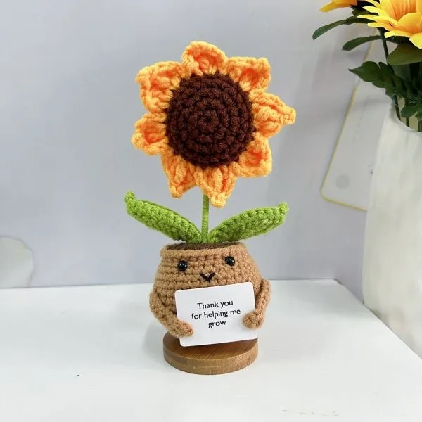 Personalized Handmade Crochet Sunflowers 3