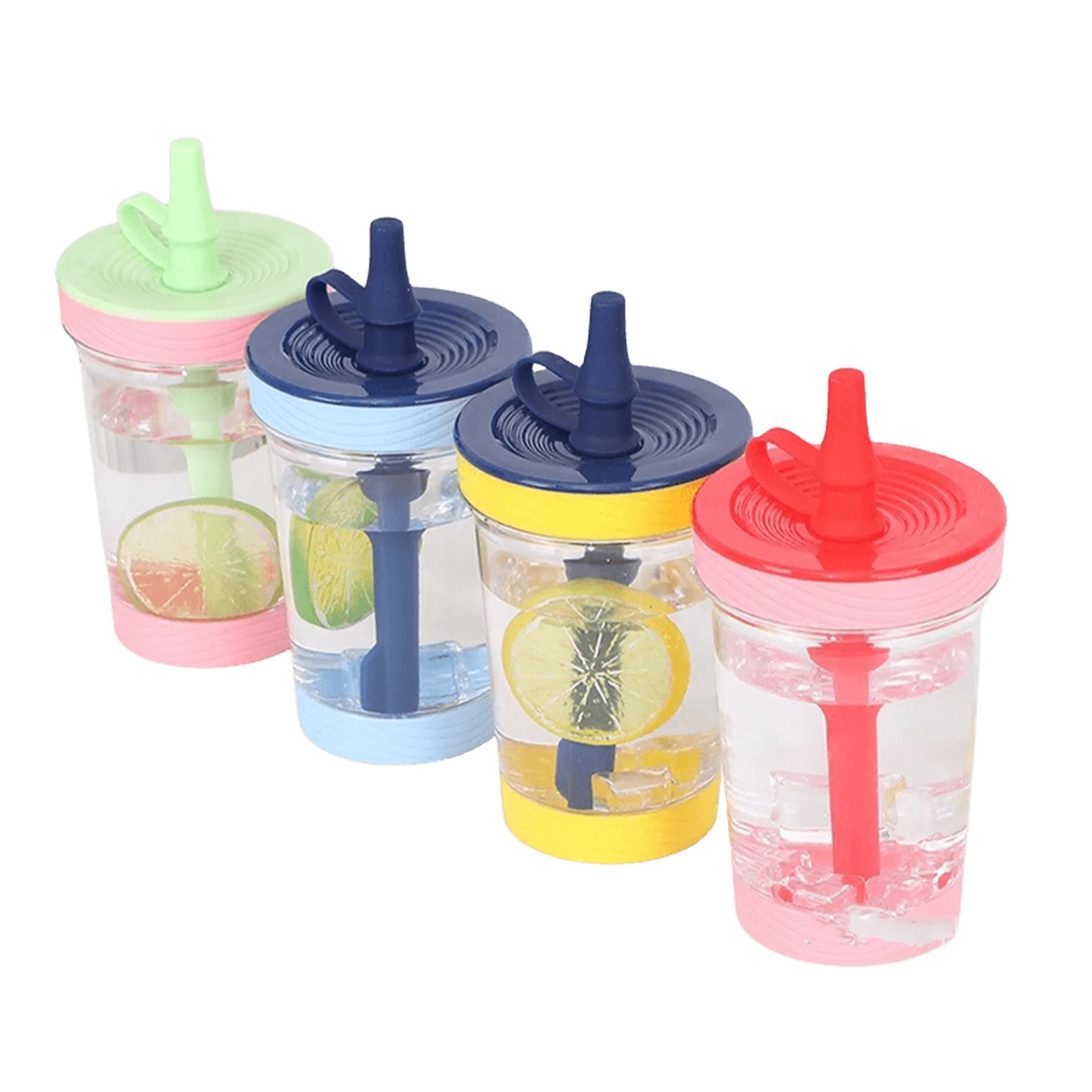 17 Oz Plastic Cup With Straw And Lid