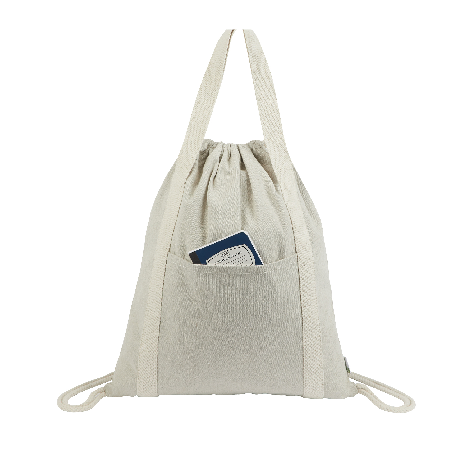 Renew II 9 oz. Recycled Cotton Drawstring Bag 3