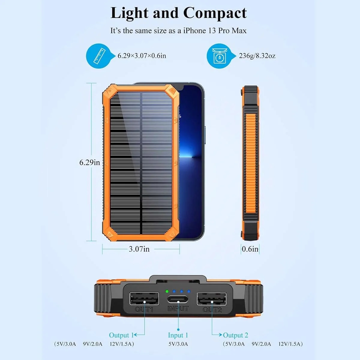 Solar Portable Wireless 20000mAh Fast Charging Power Bank 2