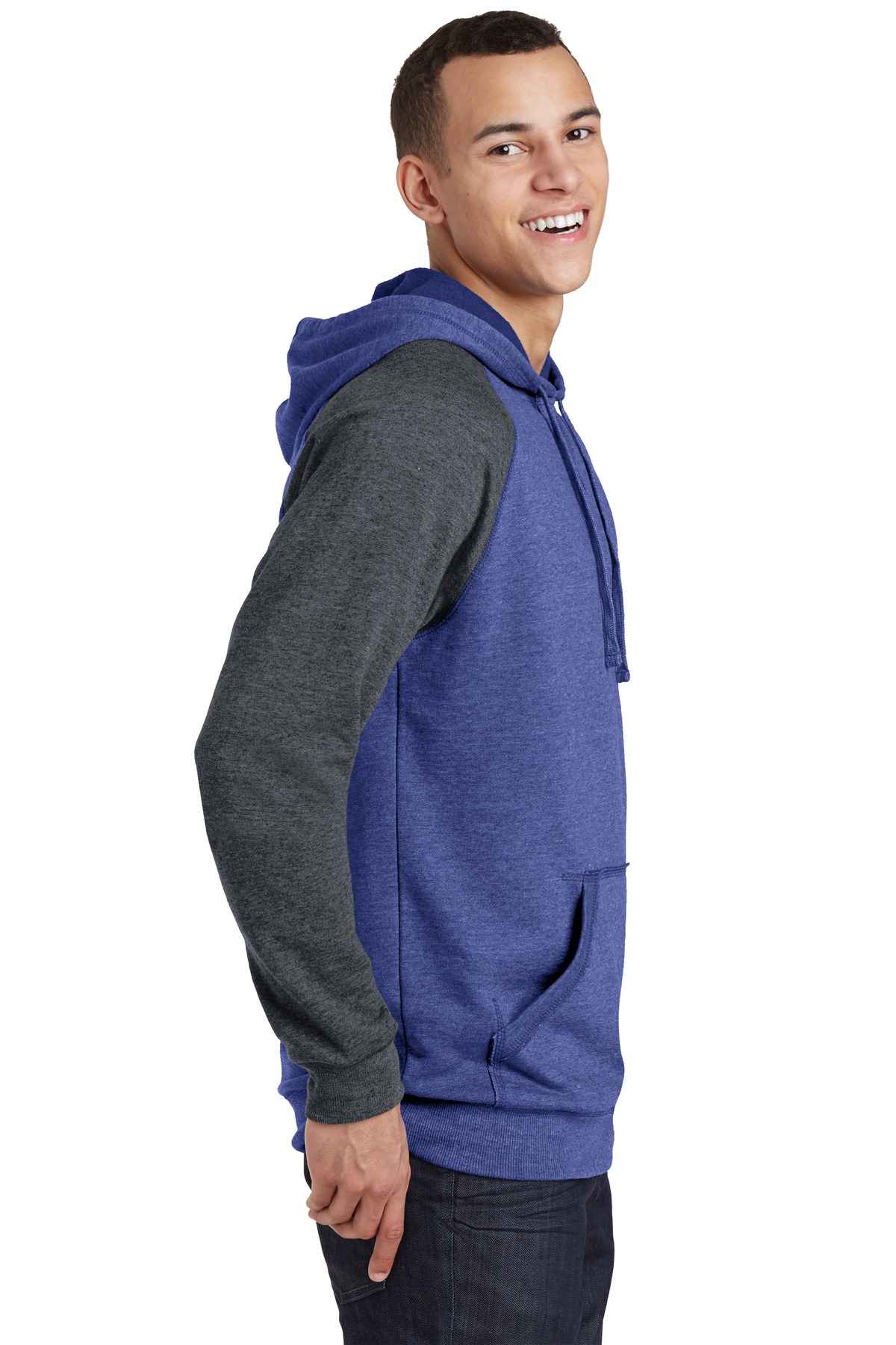Young Mens Lightweight Fleece Raglan Hoodie