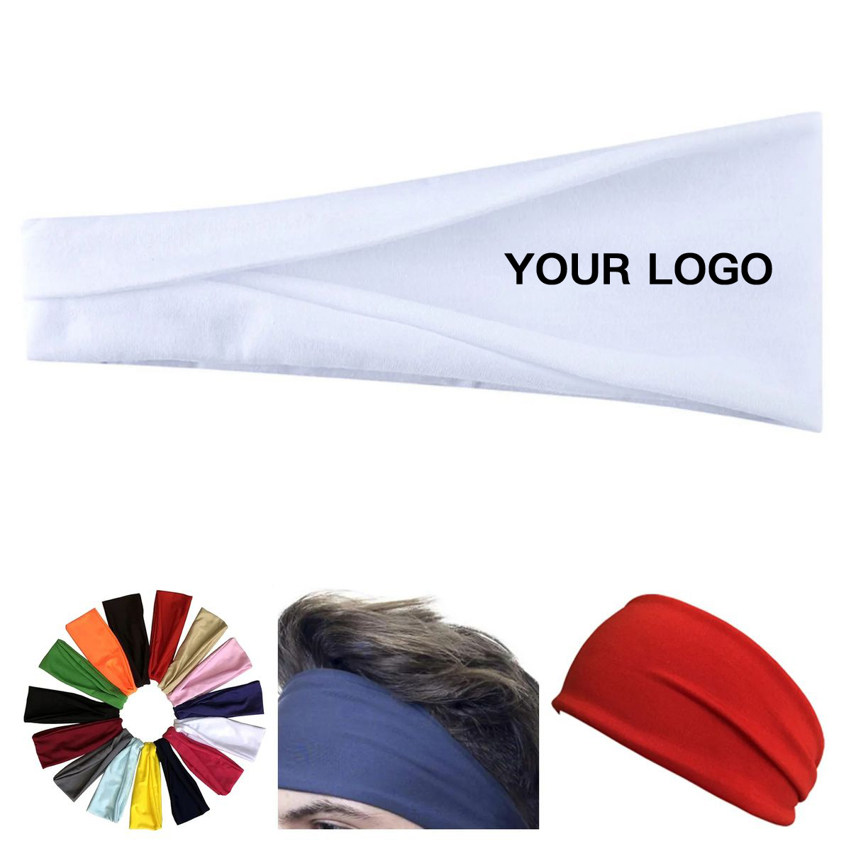 Polyester Quick Dry Workout Headband 8
