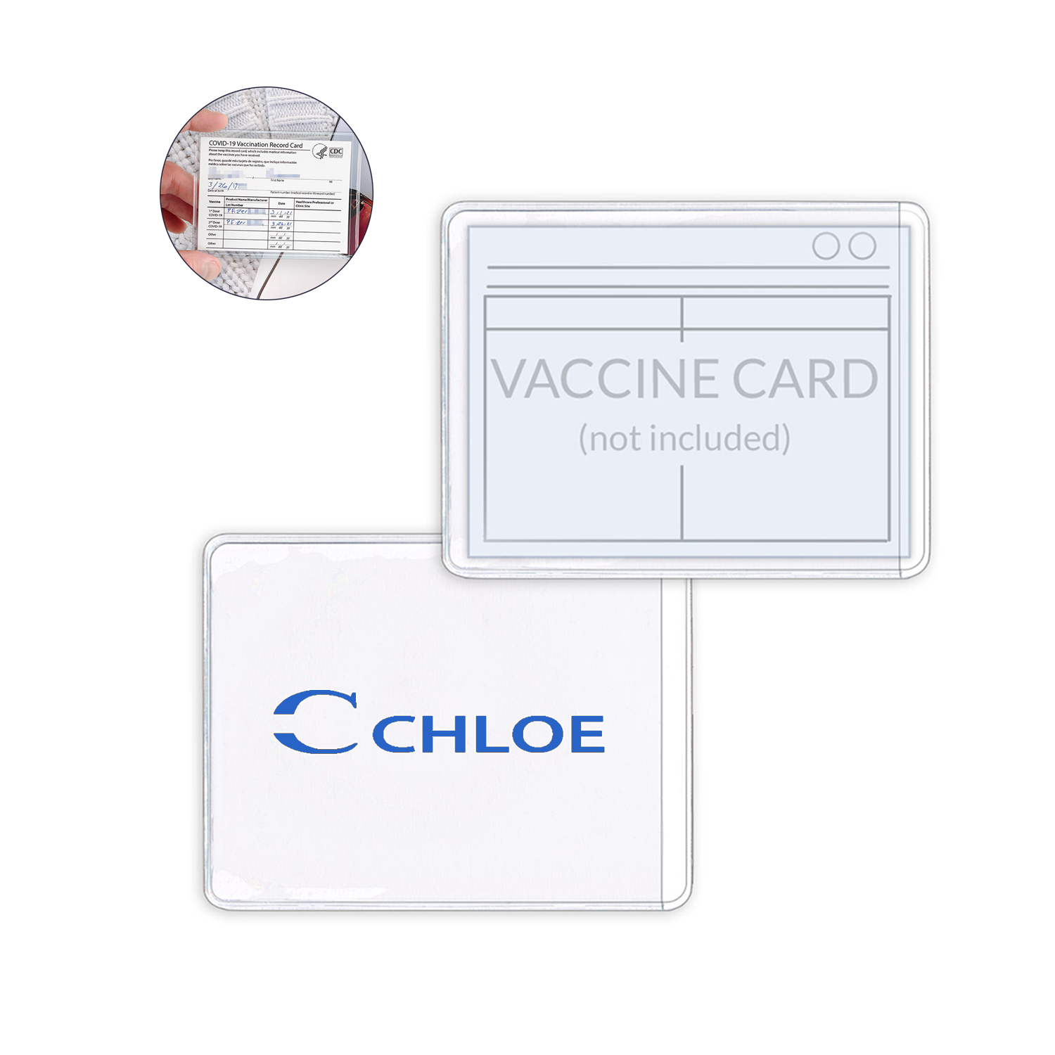 PVC Vaccination Card Protector Holder 2
