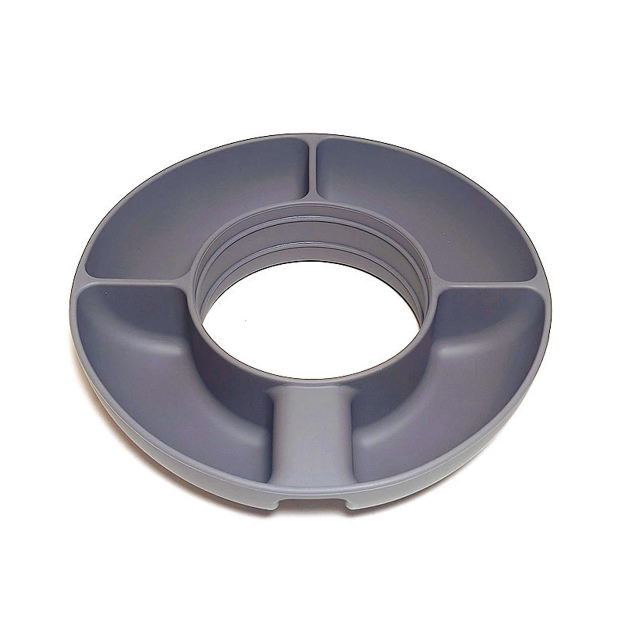 Tumbler Snack Companion Tray With Handle 8" Diameter X 1.7" Height 8