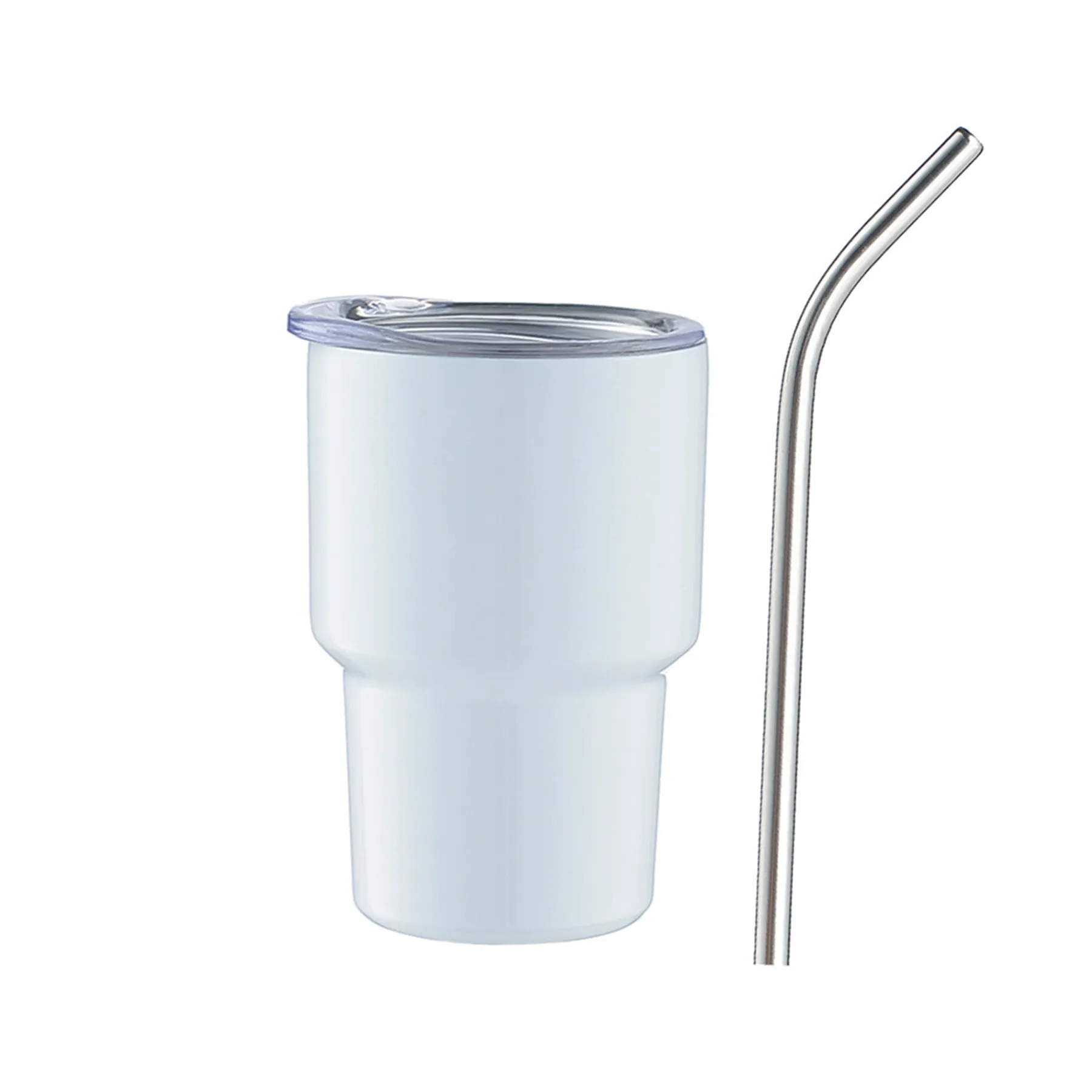3 Oz. Stainless Steel Insulated Mini Shot Tumbler with Straw 8
