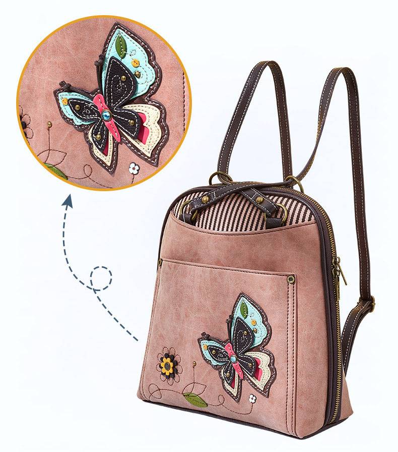 PU Leather Convertible Backpack 4